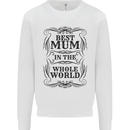 Mothers Day Best Mum in the World Kids Sweatshirt Jumper White