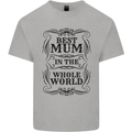 Mothers Day Best Mum in the World Kids T-Shirt Childrens Sports Grey