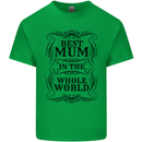 Mothers Day Best Mum in the World Mens Cotton T-Shirt Tee Top Irish Green