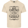 Mothers Day Best Mum in the World Mens Cotton T-Shirt Tee Top Natural