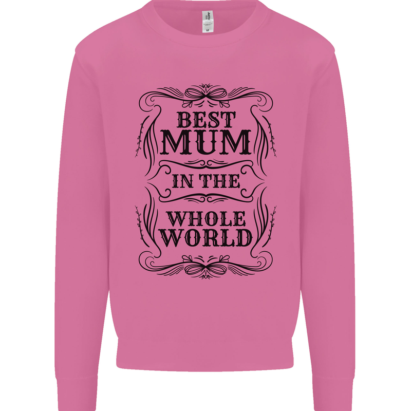 Mothers Day Best Mum in the World Mens Sweatshirt Jumper Azalea