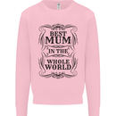 Mothers Day Best Mum in the World Mens Sweatshirt Jumper Light Pink