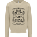 Mothers Day Best Mum in the World Mens Sweatshirt Jumper Sand
