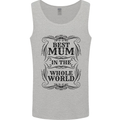 Mothers Day Best Mum in the World Mens Vest Tank Top Sports Grey