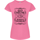 Mothers Day Best Mum in the World Womens Petite Cut T-Shirt Azalea