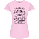 Mothers Day Best Mum in the World Womens Petite Cut T-Shirt Light Pink