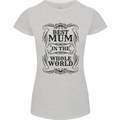 Mothers Day Best Mum in the World Womens Petite Cut T-Shirt Sports Grey