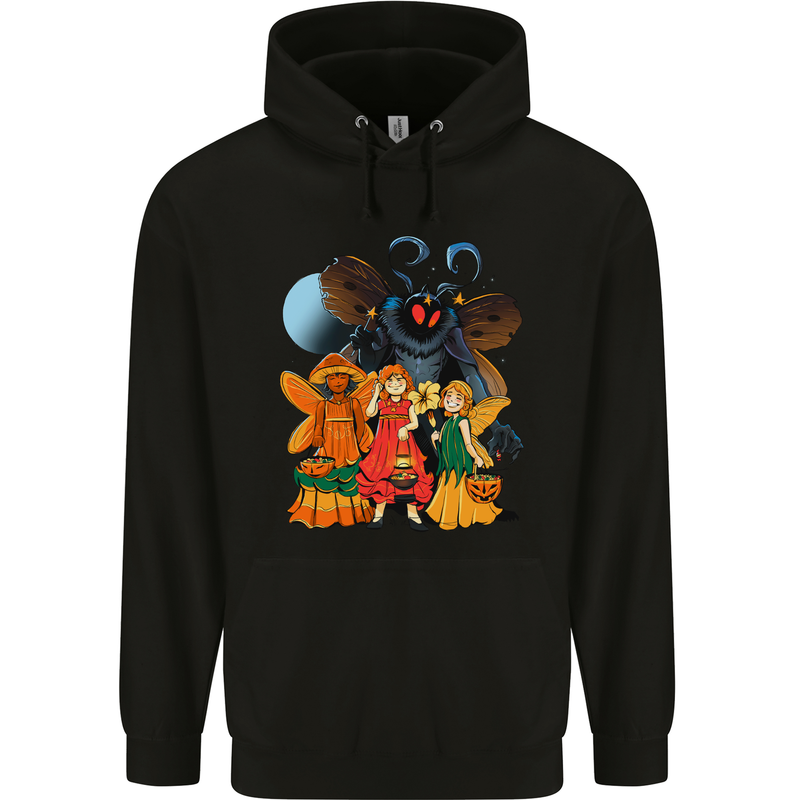 Mothman With Fairies Mens 80% Cotton Hoodie Black
