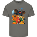 Mothman With Fairies Mens Cotton T-Shirt Tee Top Charcoal