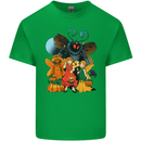 Mothman With Fairies Mens Cotton T-Shirt Tee Top Irish Green