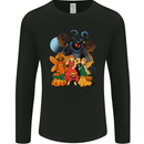 Mothman With Fairies Mens Long Sleeve T-Shirt Black