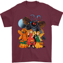 Mothman With Fairies Mens T-Shirt 100% Cotton Maroon