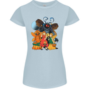 Mothman With Fairies Womens Petite Cut T-Shirt Light Blue