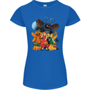 Mothman With Fairies Womens Petite Cut T-Shirt Royal Blue