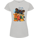 Mothman With Fairies Womens Petite Cut T-Shirt Sports Grey
