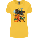 Mothman With Fairies Womens Wider Cut T-Shirt Yellow