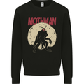 Mothman With Moon Background Mens Sweatshirt Jumper Black