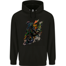 Motocross Art Dirt Bike MotoX Childrens Kids Hoodie Black