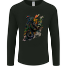 Motocross Art Dirt Bike MotoX Mens Long Sleeve T-Shirt Black