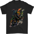 Motocross Art Dirt Bike MotoX Mens T-Shirt 100% Cotton Black