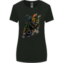 Motocross Art Dirt Bike MotoX Womens Wider Cut T-Shirt Black