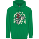 Motocross Christmas Santa MotoX Biker Motorcycle Childrens Kids Hoodie Irish Green