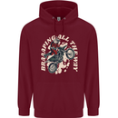 Motocross Christmas Santa MotoX Biker Motorcycle Childrens Kids Hoodie Maroon