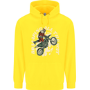 Motocross Christmas Santa MotoX Biker Motorcycle Childrens Kids Hoodie Yellow