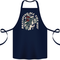 Motocross Christmas Santa MotoX Biker Motorcycle Cotton Apron 100% Organic Navy Blue