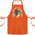 Motocross Christmas Santa MotoX Biker Motorcycle Cotton Apron 100% Organic Orange