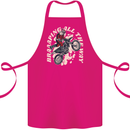 Motocross Christmas Santa MotoX Biker Motorcycle Cotton Apron 100% Organic Pink