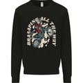 Motocross Christmas Santa MotoX Biker Motorcycle Kids Sweatshirt Jumper Black