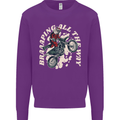 Motocross Christmas Santa MotoX Biker Motorcycle Kids Sweatshirt Jumper Purple