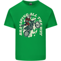 Motocross Christmas Santa MotoX Biker Motorcycle Kids T-Shirt Childrens Irish Green