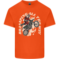 Motocross Christmas Santa MotoX Biker Motorcycle Kids T-Shirt Childrens Orange