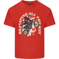 Motocross Christmas Santa MotoX Biker Motorcycle Kids T-Shirt Childrens Red