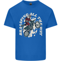 Motocross Christmas Santa MotoX Biker Motorcycle Kids T-Shirt Childrens Royal Blue