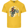 Motocross Christmas Santa MotoX Biker Motorcycle Kids T-Shirt Childrens Yellow
