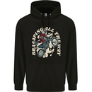 Motocross Christmas Santa MotoX Biker Motorcycle Mens 80% Cotton Hoodie Black