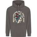 Motocross Christmas Santa MotoX Biker Motorcycle Mens 80% Cotton Hoodie Charcoal