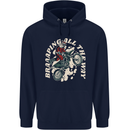 Motocross Christmas Santa MotoX Biker Motorcycle Mens 80% Cotton Hoodie Navy Blue