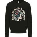 Motocross Christmas Santa MotoX Biker Motorcycle Mens Sweatshirt Jumper Black