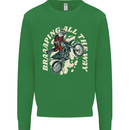 Motocross Christmas Santa MotoX Biker Motorcycle Mens Sweatshirt Jumper Irish Green