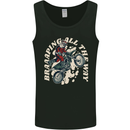 Motocross Christmas Santa MotoX Biker Motorcycle Mens Vest Tank Top Black