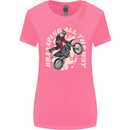 Motocross Christmas Santa MotoX Biker Motorcycle Womens Wider Cut T-Shirt Azalea