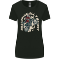 Motocross Christmas Santa MotoX Biker Motorcycle Womens Wider Cut T-Shirt Black