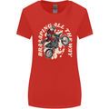 Motocross Christmas Santa MotoX Biker Motorcycle Womens Wider Cut T-Shirt Red