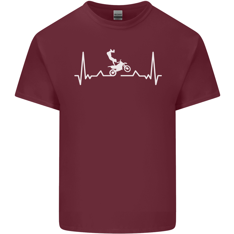 Motocross ECG Dirt Bike MotoX Mens Cotton T-Shirt Tee Top Maroon