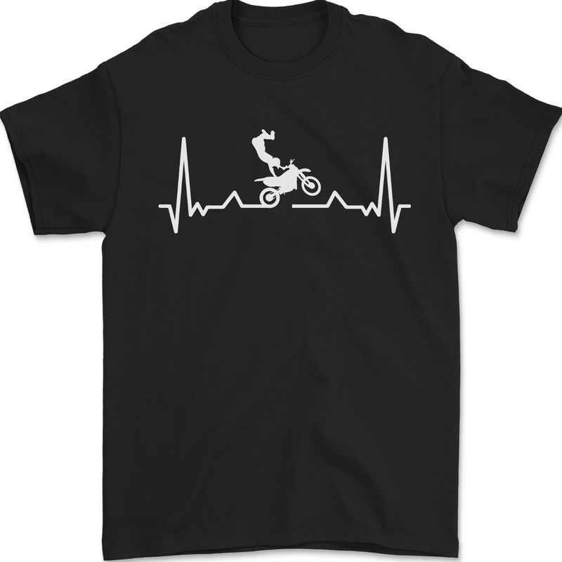 Motocross ECG Dirt Bike MotoX Mens T-Shirt 100% Cotton Black