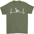 Motocross ECG Dirt Bike MotoX Mens T-Shirt 100% Cotton Military Green